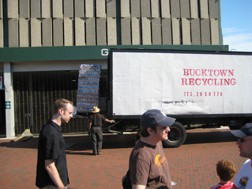 Bucktown Recycling truck at Wrigley Field