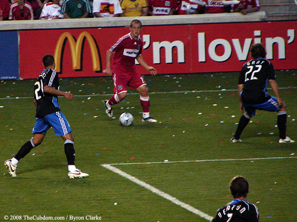 Chad Barrett looks to pass