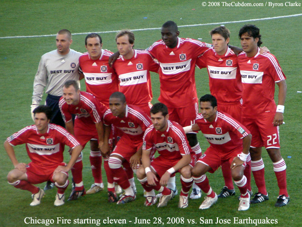 Chicago Fire starting eleven